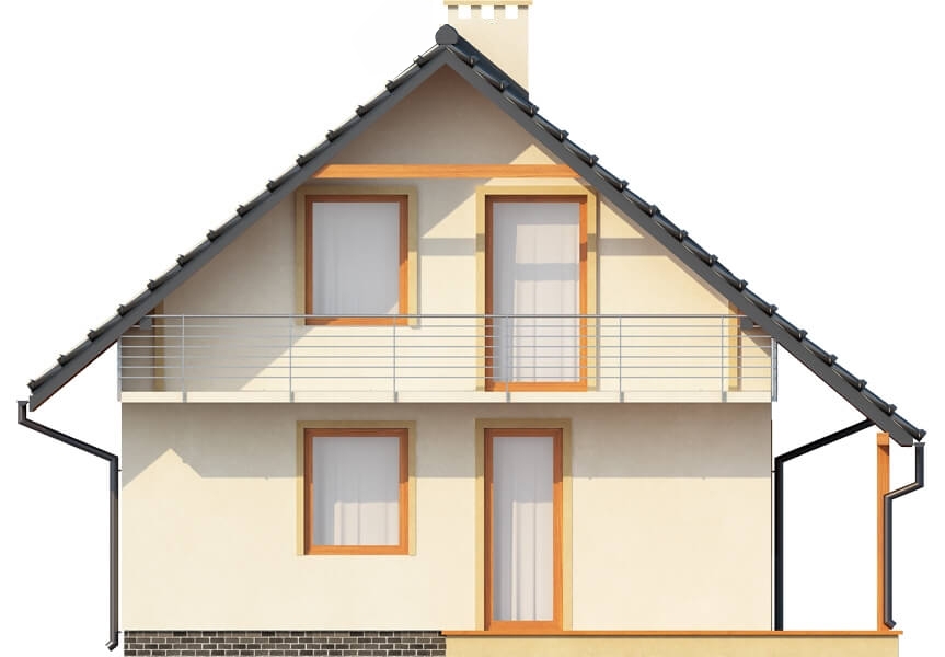 Projekt domu Prądnik DM-6143 - elewacja ogrodowa