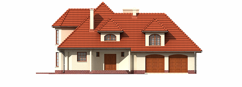 Projekt domu Sewerynów DM-6188 - elewacja frontowa