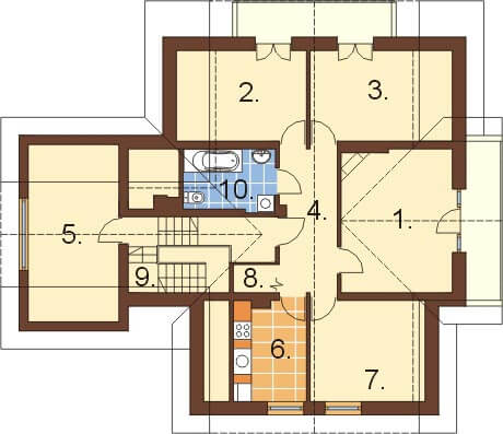 Rzut poddasza projektu domu DM-6236