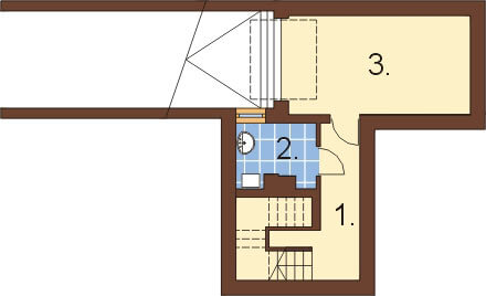 Rzut piwnicy projektu domu DM-6236