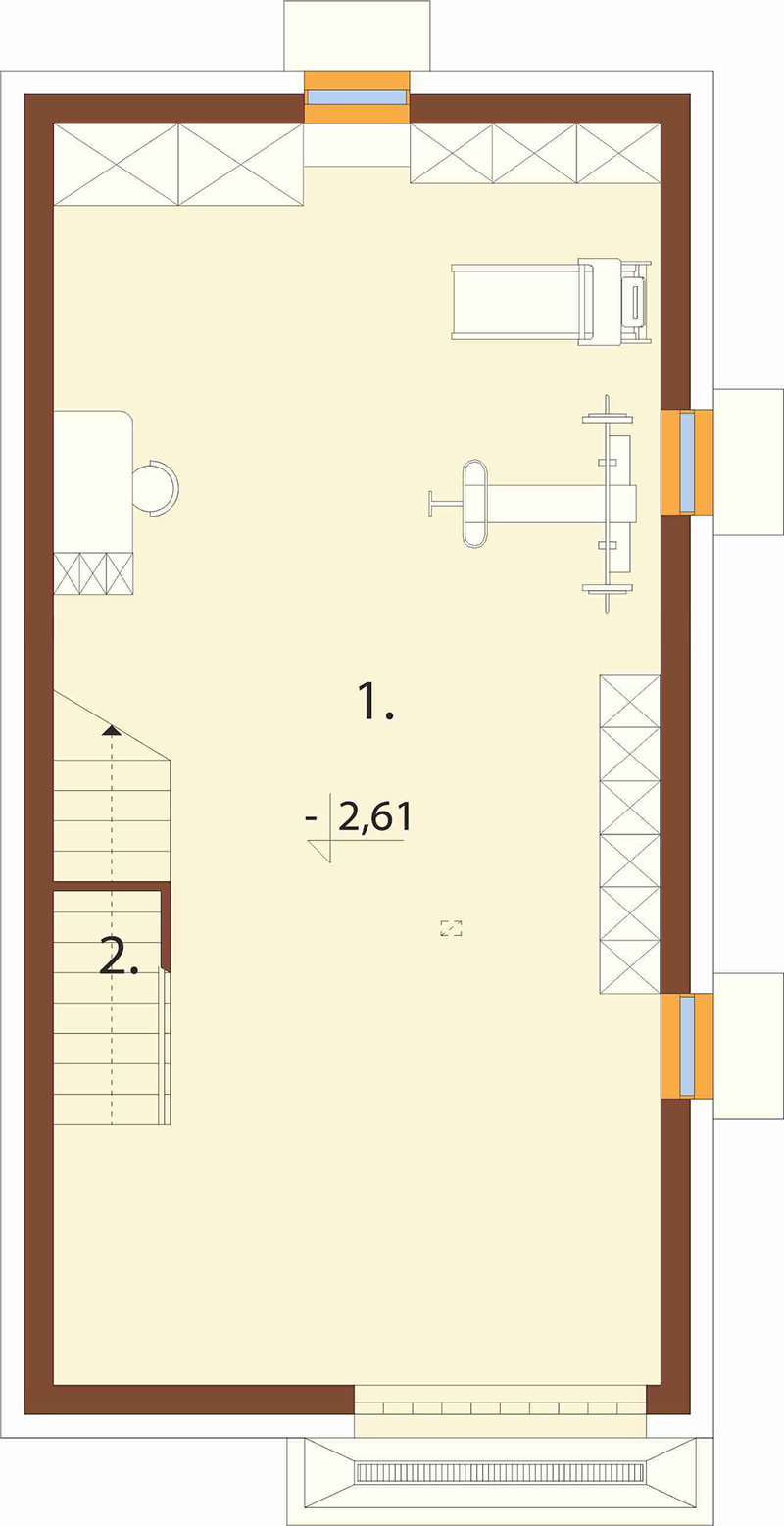 Projekt domu Łowicz B DM-6285 B – rzut piwnicy