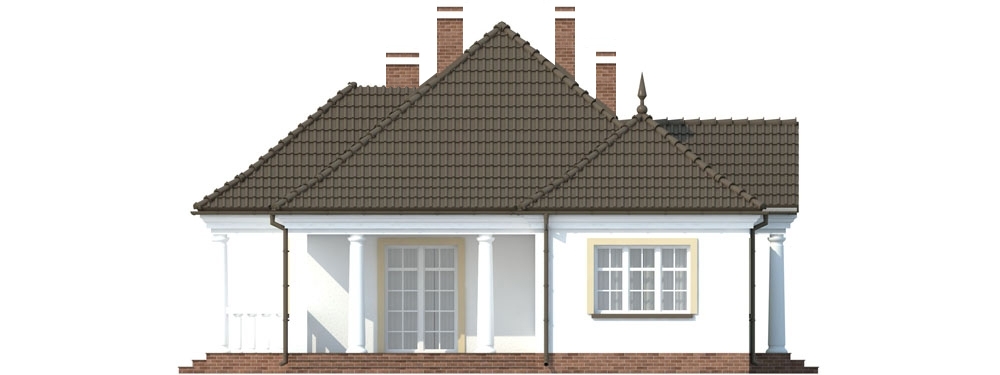 Projekt domu Nałęczów DM-6313 - elewacja lewa
