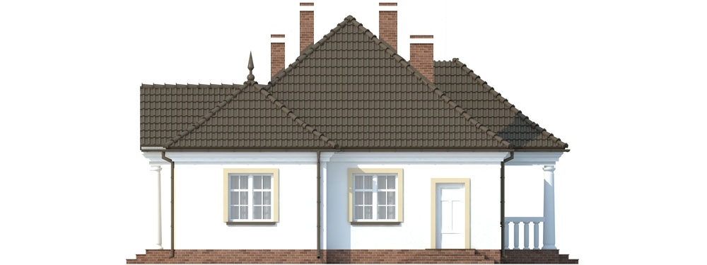 Projekt domu Nałęczów DM-6313 - elewacja prawa