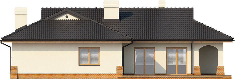 Projekt domu Gorzków DM-6331 - elewacja ogrodowa