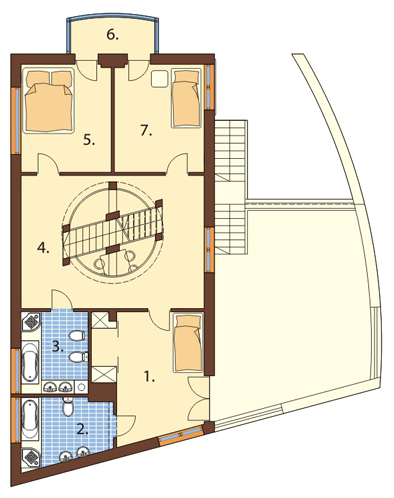 Projekt domu Duron DM-6386 - rzut piętra