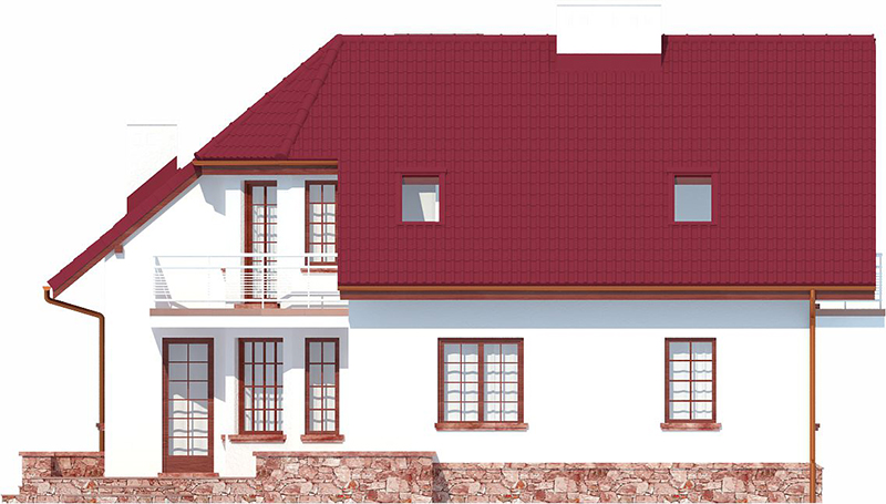 Projekt domu Kasztelany DM-6433 - elewacja lewa