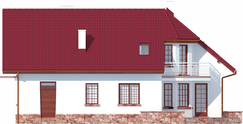 Projekt domu Kasztelany DM-6433 - elewacja ogrodowa