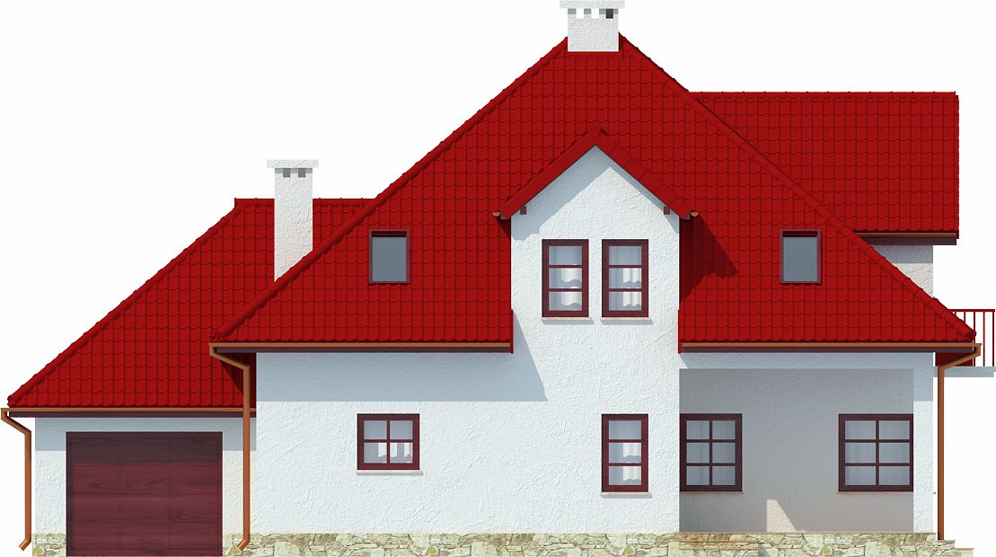 Projekt domu Rańsk DM-6437 - elewacja lewa