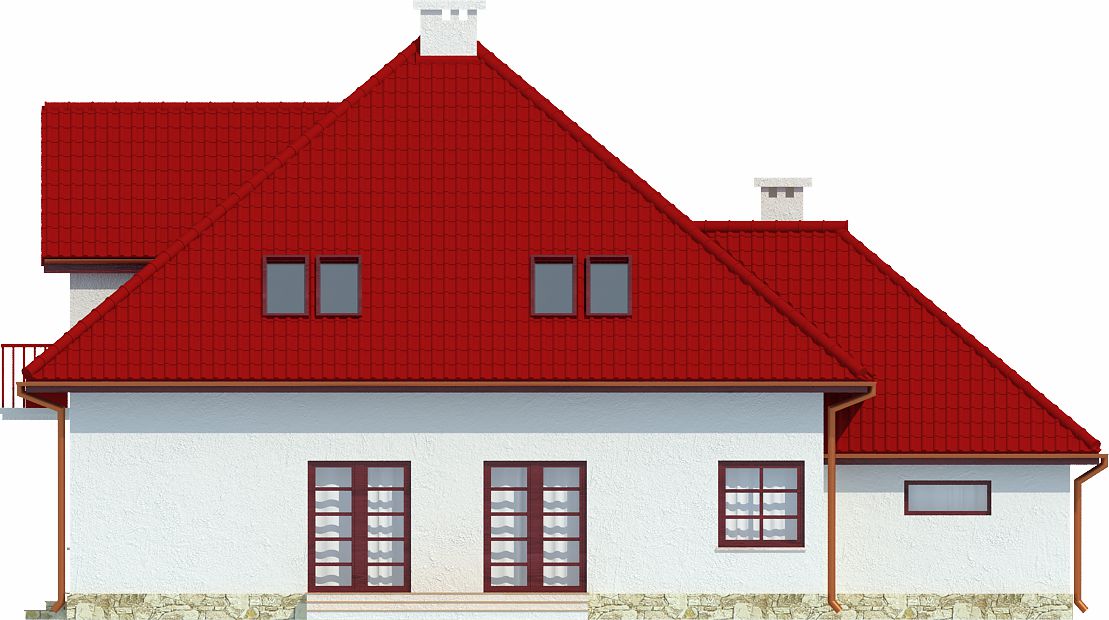Projekt domu Rańsk DM-6437 - elewacja prawa