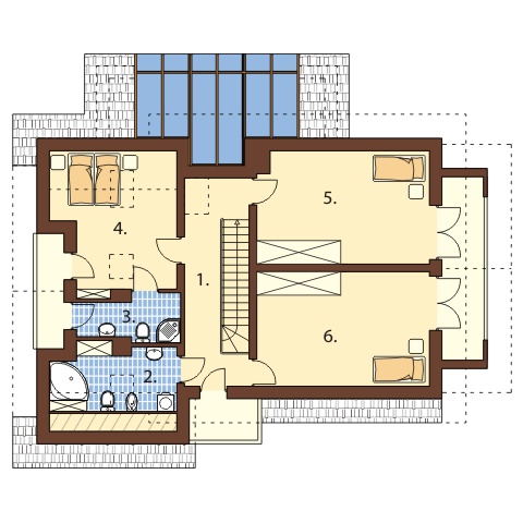 Projekt domu Cereda DM-6465 - rzut poddasza