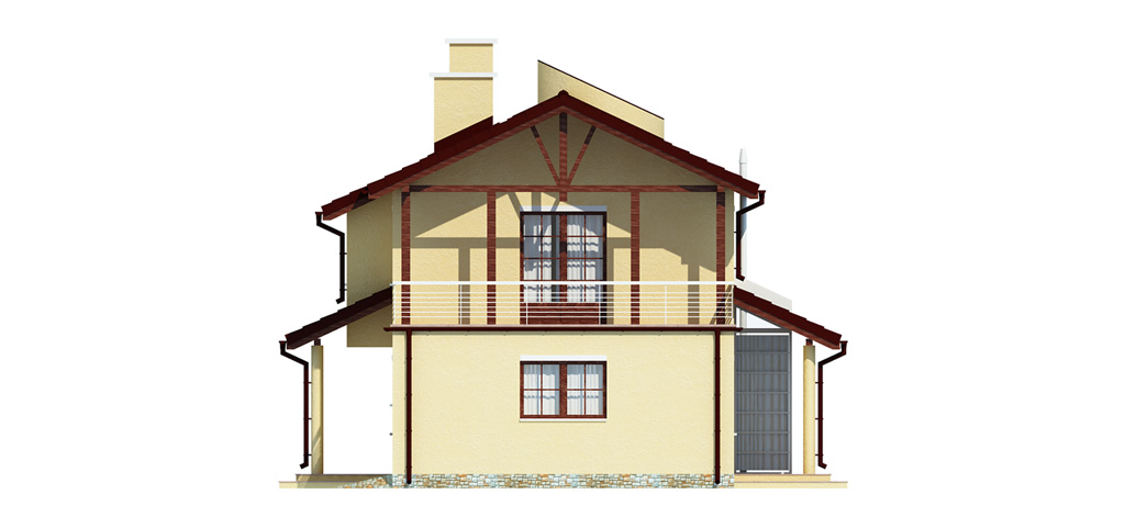 Projekt domu Civetta DM-6468 - elewacja prawa