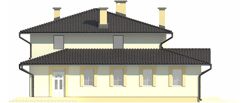 Projekt domu Verona DM-6490 - elewacja lewa