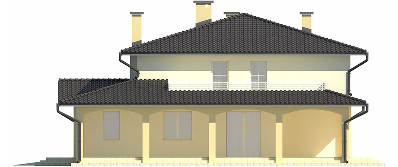 Projekt domu Verona DM-6490 - elewacja prawa