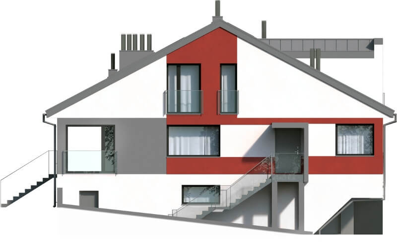 Projekt domu Swoszowice DM-6504 – elewacja frontowa