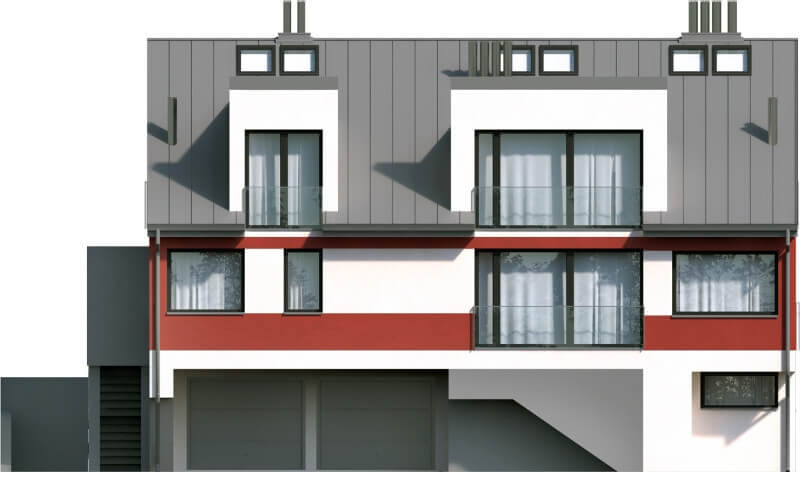 Projekt domu Swoszowice DM-6504 – elewacja prawa