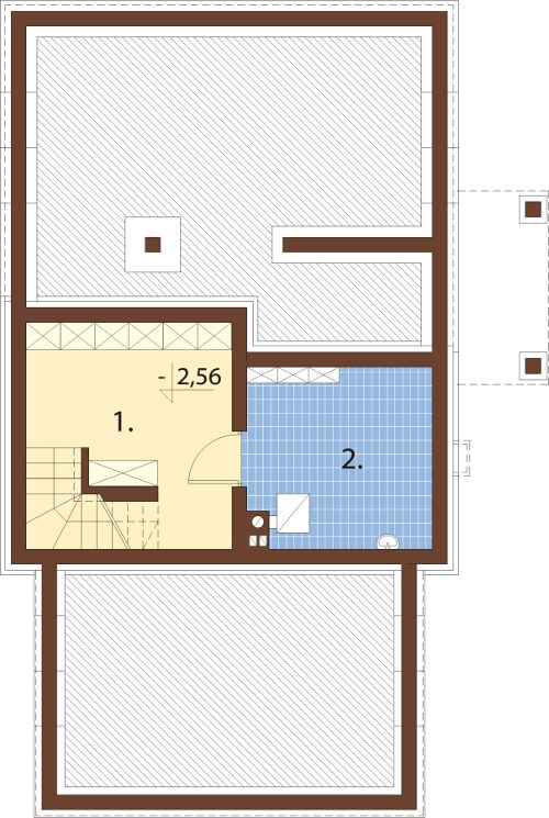 Projekt domu Nerina DM-6527 - rzut piwnicy
