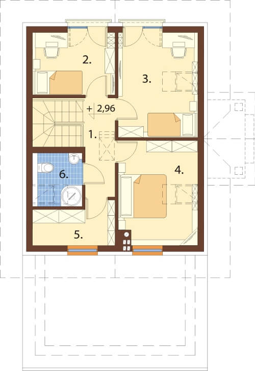 Projekt domu Nerina DM-6527 - rzut poddasza