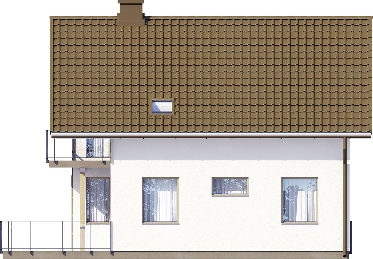 Projekt domu Wawrzynów DM-6536 - elewacja ogrodowa