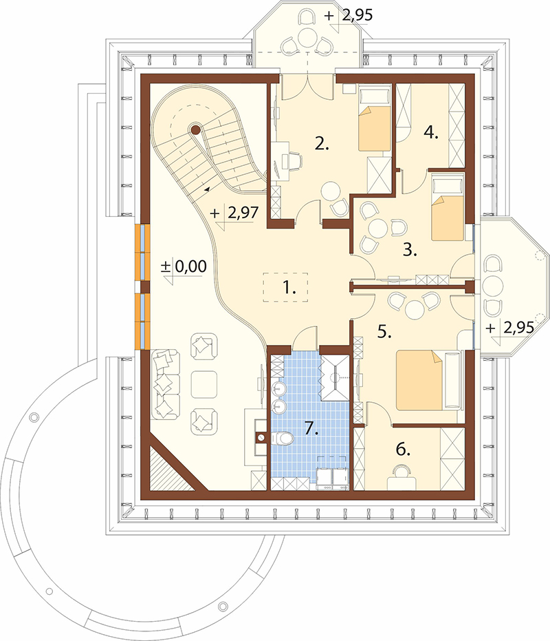 Projekt domu Kosacice DM-6587 - rzut poddasza