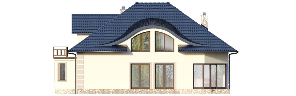 Projekt domu Kosacice DM-6587 - elewacja ogrodowa