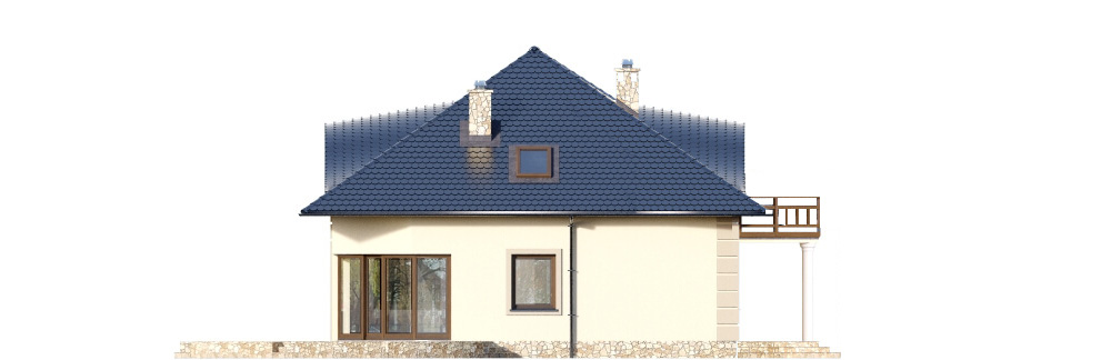 Projekt domu Kosacice DM-6587 - elewacja lewa