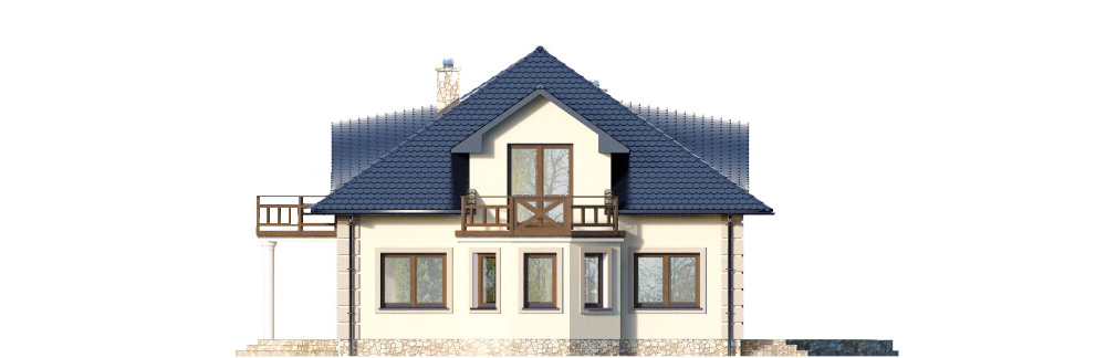 Projekt domu Kosacice DM-6587 - elewacja prawa