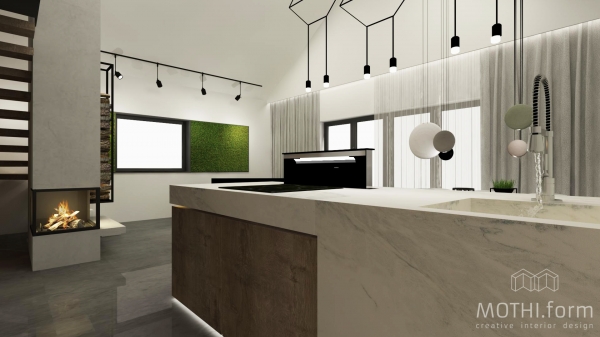 salon z aneksem kuchennym