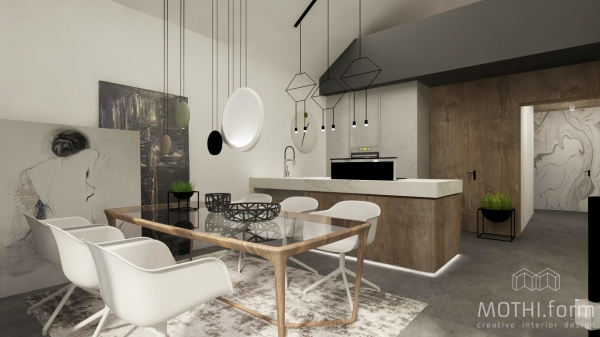 salon z aneksem kuchennym