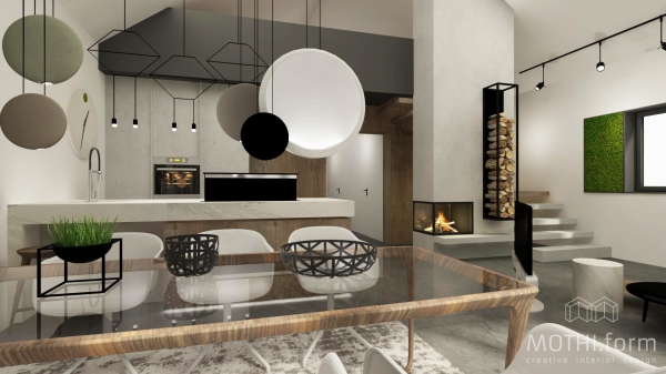 salon z aneksem kuchennym