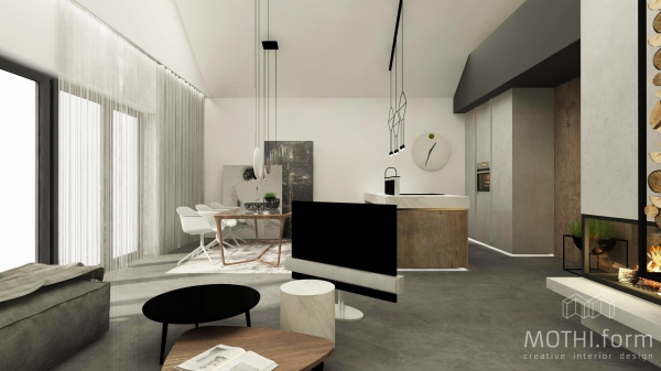 salon z aneksem kuchennym