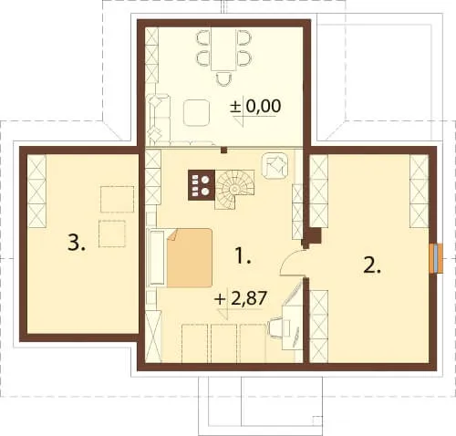 Projekt domu Kocanka DM-6619 - rzut poddasza
