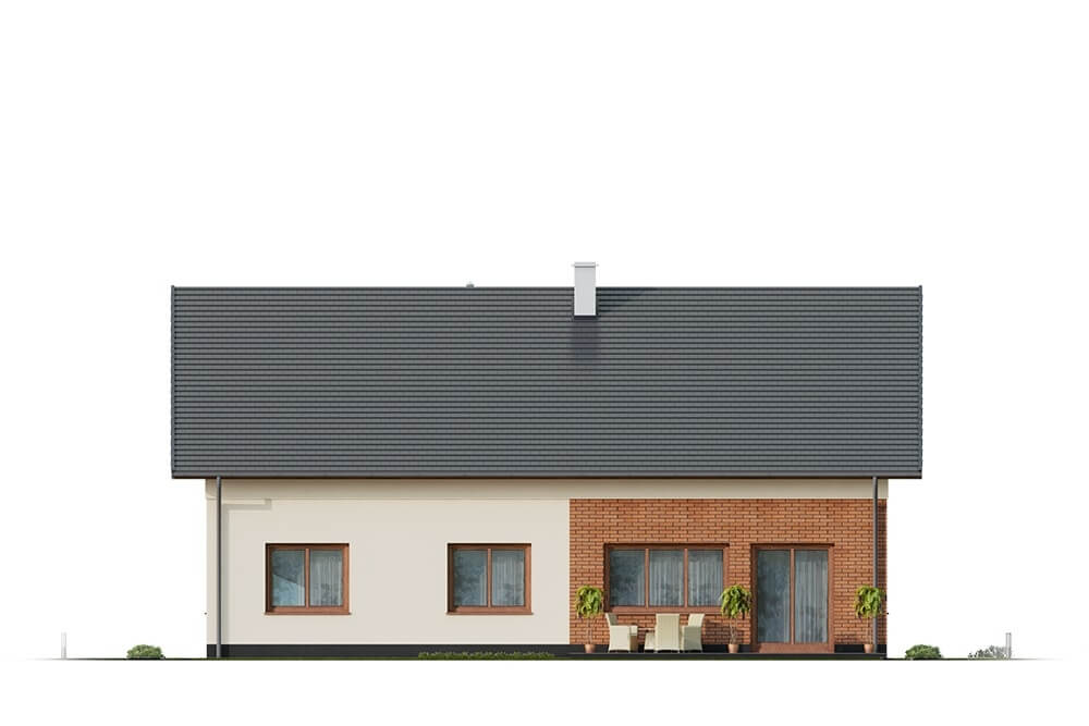 Projekt domu Ożanka DM-6671 - elewacja ogrodowa