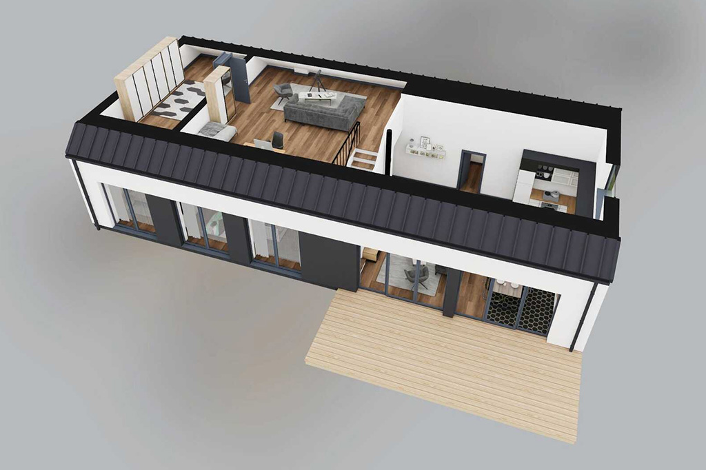 Projekt domu Bellaria DM-6705 - rzut 3D poddasza