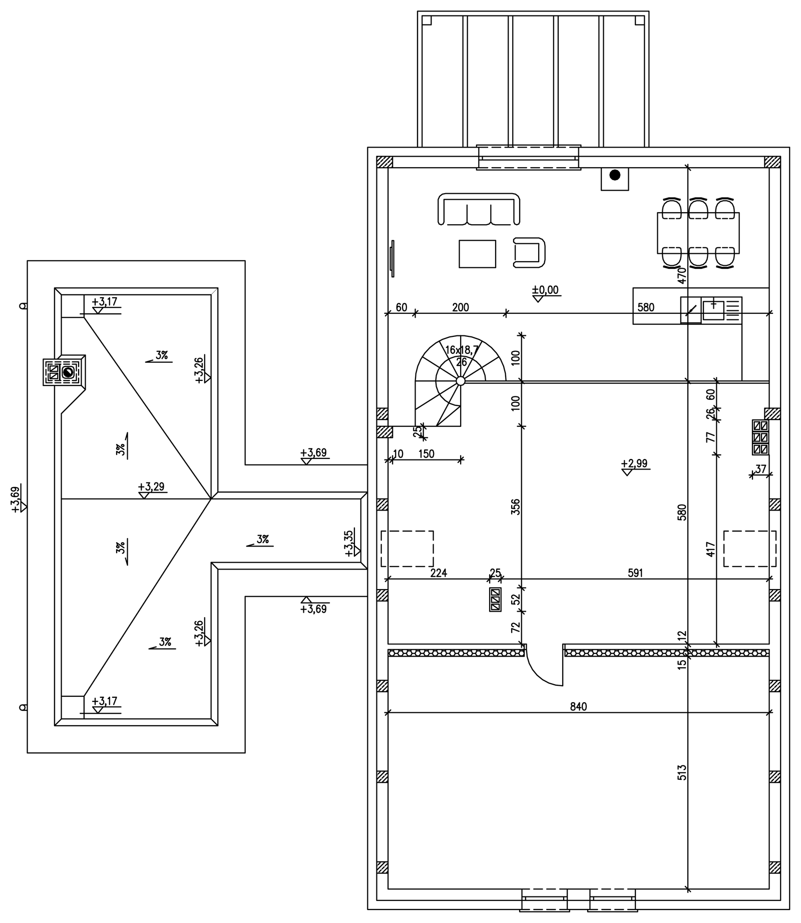 Rzut DM-6709 poddasza
