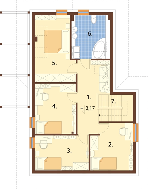 Projekt domu Venta DM-6809 - rzut poddasza