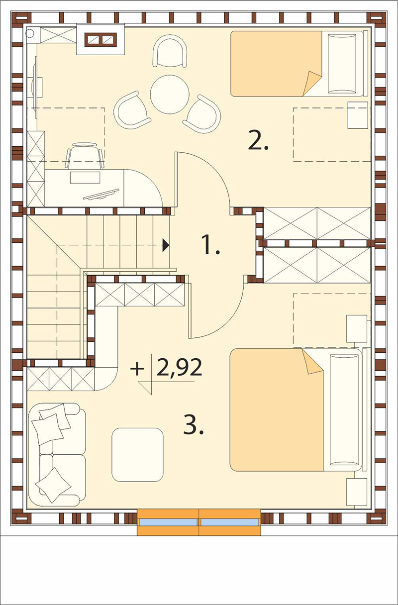 Projekt domu Zenna S DM-6818 S - rzut poddasza