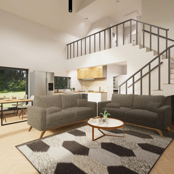 Przykładowa aranżacja wnętrz projektu DM-6849 Valmea