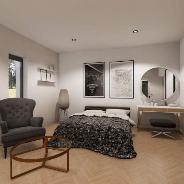 Przykładowa aranżacja wnętrz projektu DM-6849 Valmea