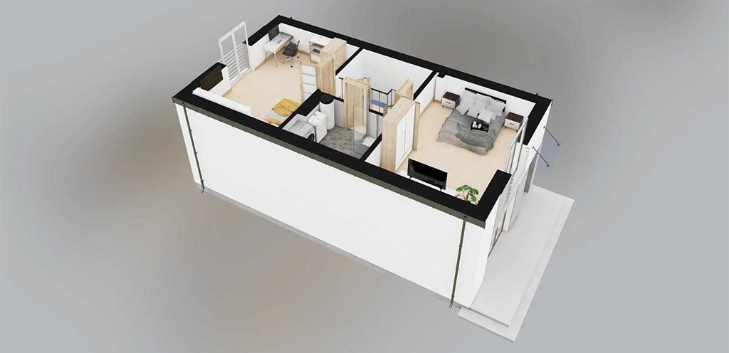 Projekt domu Rista DM-6854 - rzut 3D poddasza