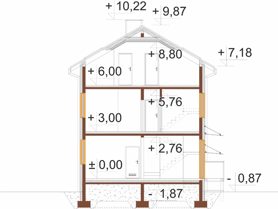 Projekt domu Regia DM-6894 - przekrój A-A