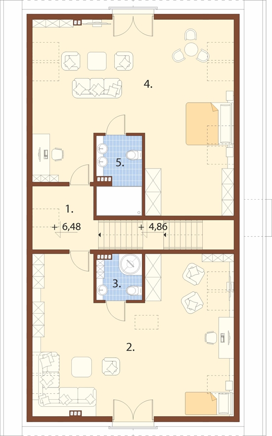 Projekt domu Zamea DM-6896 - rzut poddasza
