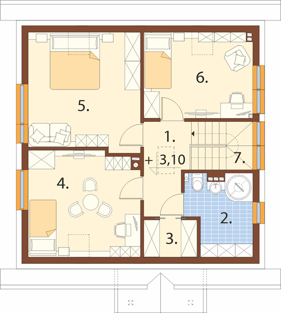 Projekt domu Rafe DM-6905 - rzut poddasza