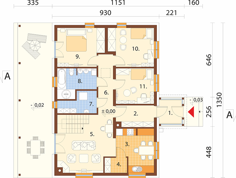 Projekt domu Arium DM-6910 - rzut parteru