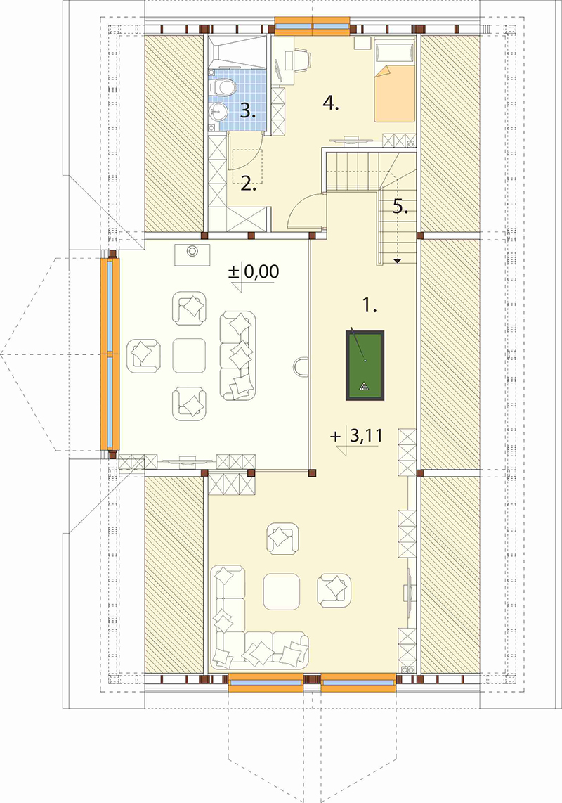 Projekt domu Ennea DM-6916 - rzut poddasza