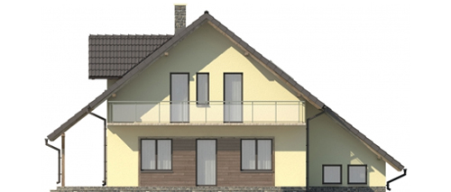 Projekt domu Regnów L-5531 - elewacja ogrodowa
