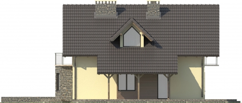 Projekt domu Regnów L-5531 - elewacja prawa