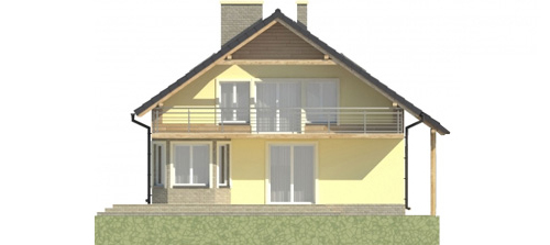 Projekt domu Stróża L-5600 - elewacja lewa