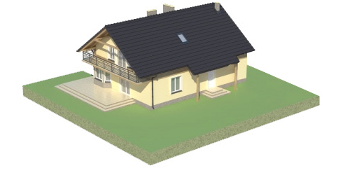 Projekt domu Stróża L-5600 - model