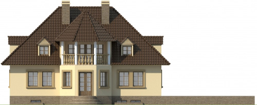 Projekt domu Czaniec 2 L-6091 - elewacja ogrodowa