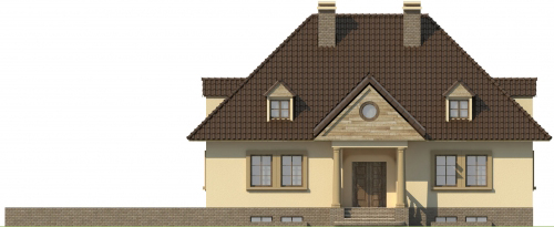 Projekt domu Czaniec 2 L-6091 - elewacja frontowa